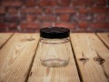 Słoik 200 ml - zgrzewka 20 szt, czarna nakrętka